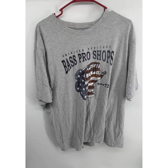 Bass Pro Shops Other - Bass Pro Shops American Heritage Patriotic Fish Graphic T-Shirt Gray 3XL Big